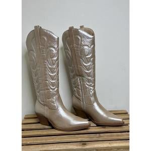 NEW MATISSE women's dixie platino boots in gold